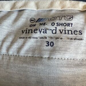 Vineyard Vines OTG (on the go) performance shorts.  Stretch khaki fabric.